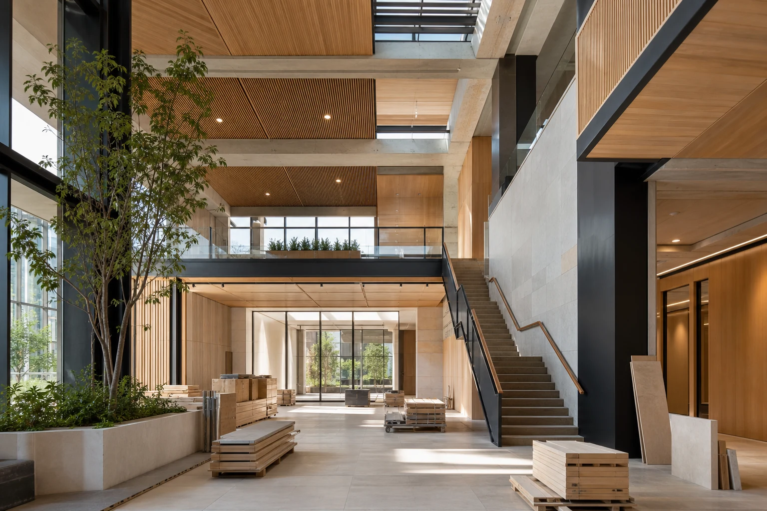 Development atrium nearing completion.